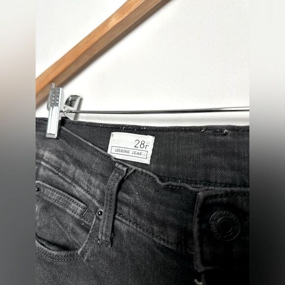 Gap 1969 Legging Jean 28 Regular Black Denim Skinny Winter Comfy Dark Western - Picture 3 of 6